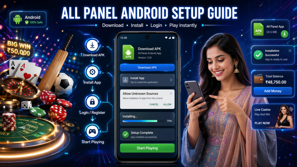 All Panel Android setup guide for installing AllPanelExch APK on mobile