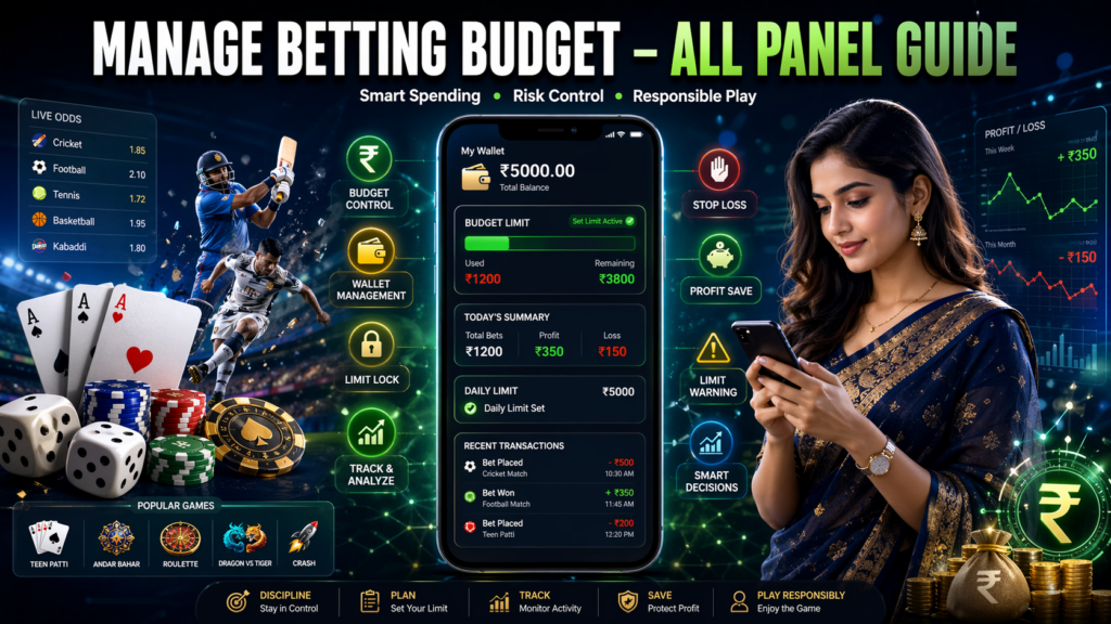 All Panel betting budget management with wallet and spending control on mobile
