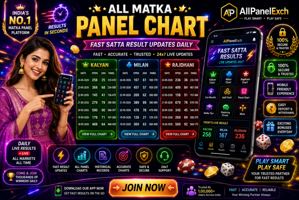 All Matka Panel chart showing fast Satta daily result updates and historical gaming records on a mobile-friendly platform.